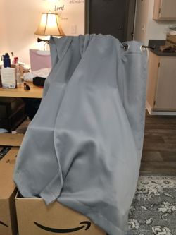 Dark gray curtains