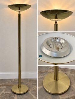 Brass Torchiere Floor Lamp