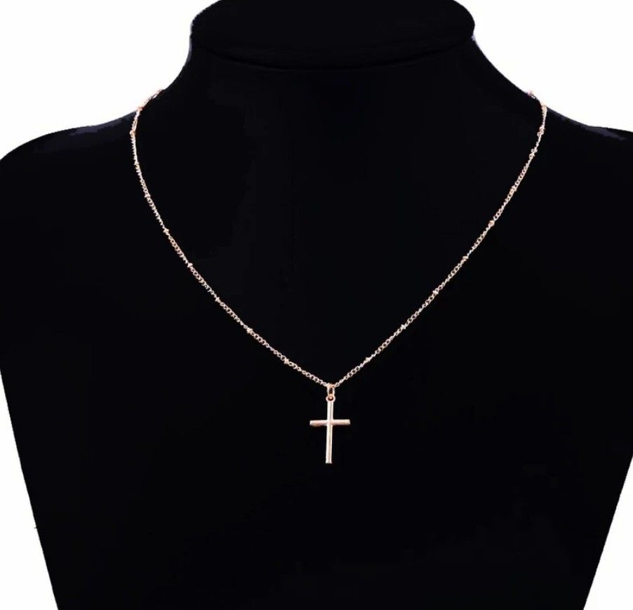 18k Gold Filled Religious Cross Pendant Necklace