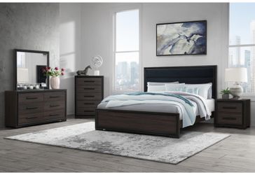 Elegant & Durable Queen Bedroom Set – Upholstered Headboard 