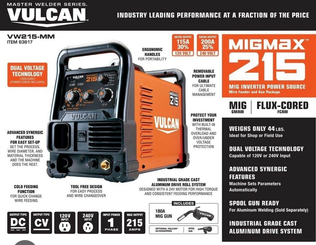 215 Vulcan MiG Welder