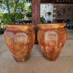 Rustic Clay Pots . (Planters) Plants, Pottery, Talavera $80 cada una.