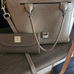 Dooney Burke Leather Women's Handbag with Wallet