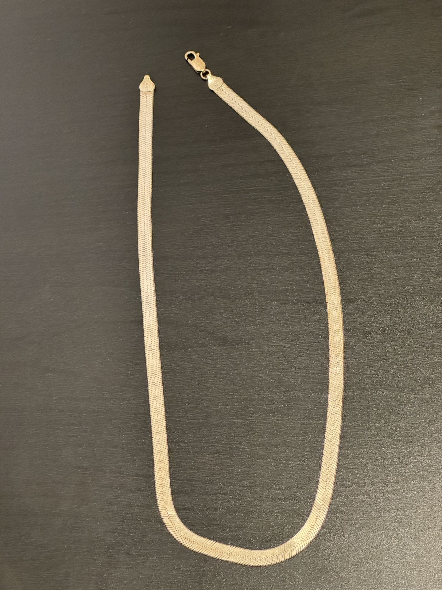 20 Inch 7mm 925 Silver Herringbone Necklace