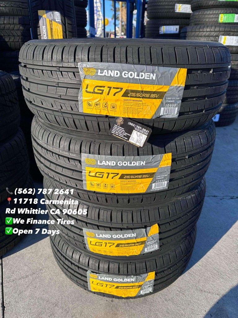215/60R16 Land Golden New Set of Tires Installed and Balanced Set de Llantas Nuevas Instaladas y Balanceadas