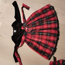 christmas dress, holiday dress,  girls size 5 and 6x