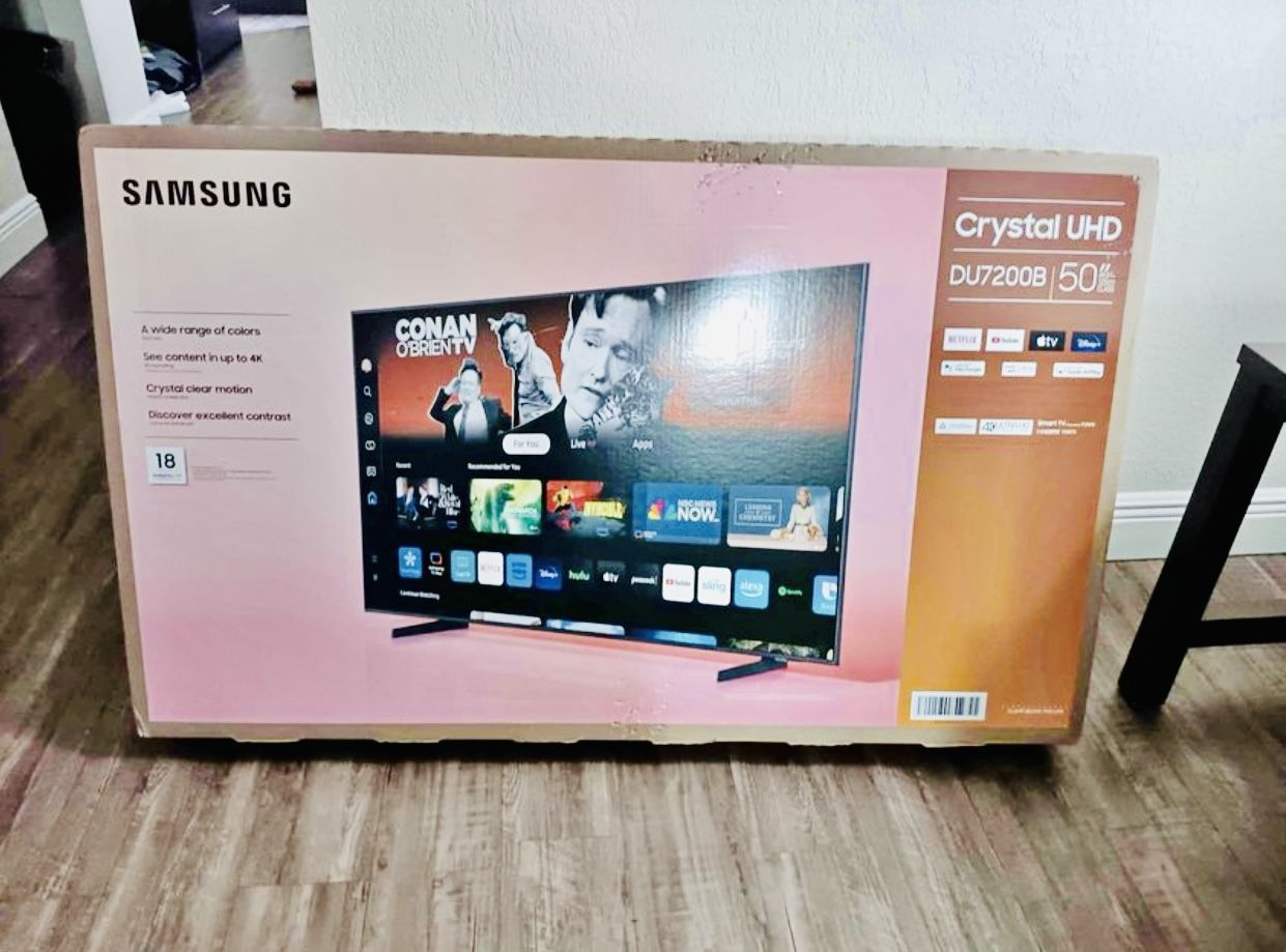 Samsung - 50” Class DU7200 Series Crystal UHD 4K Smart Tizen TV Brand New In Box