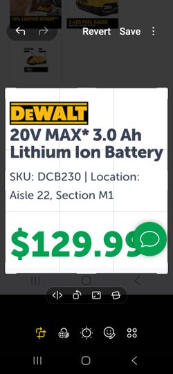 DEWALT 20V BATTERY