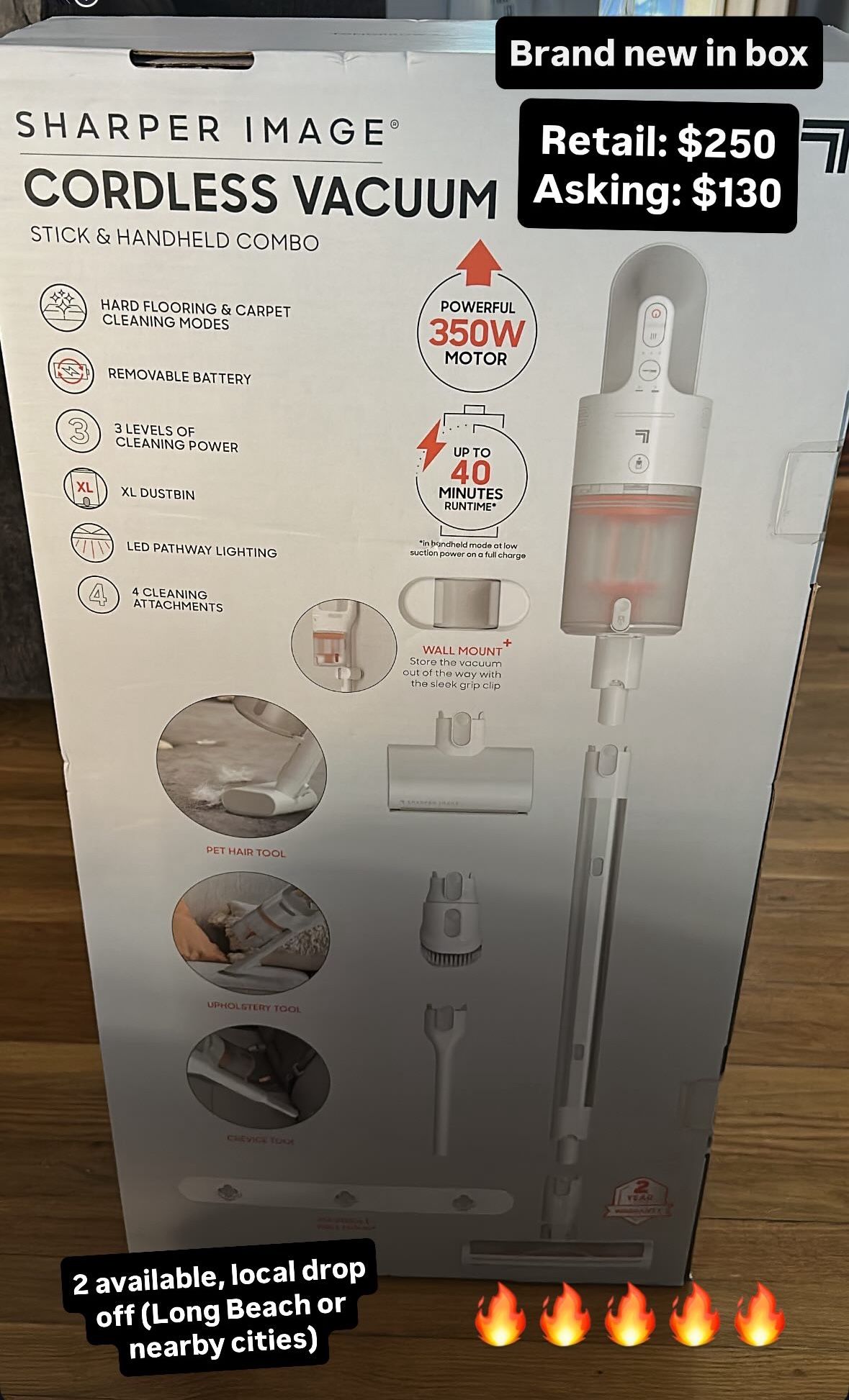 Sharper Image Cordless Vacuum - Stick And Handheld Combo
