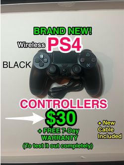 🎮 Brand New PS4 Wireless Controller (Black) w/ Cable 🎮