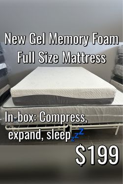New Gel Memory Foam Full Size Mattress