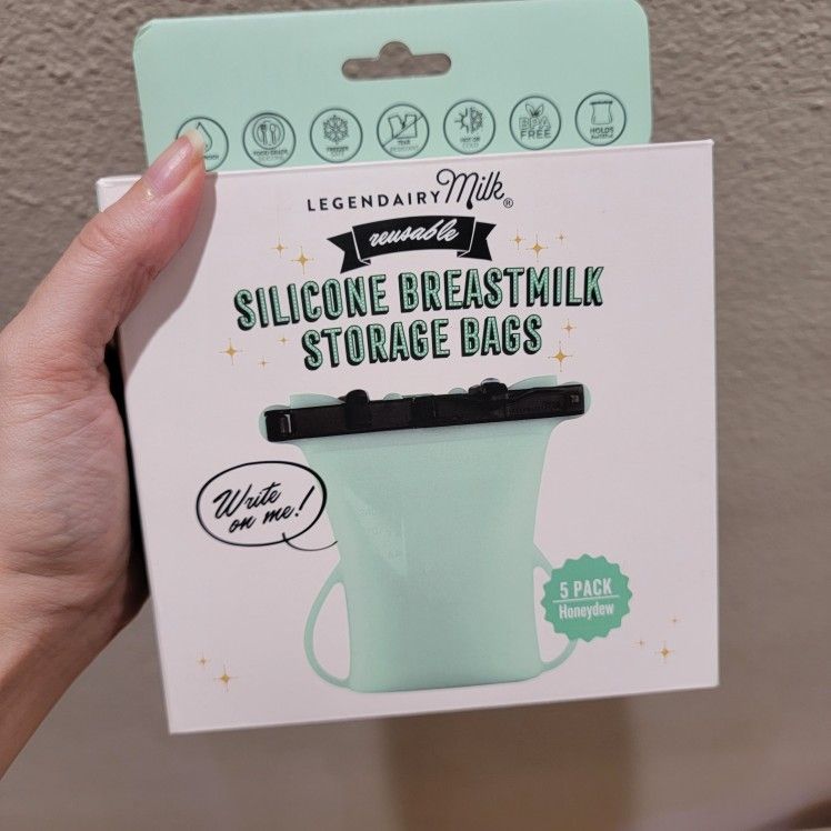 NIB Silicone Breast Milk Bags, Legendairy Milk