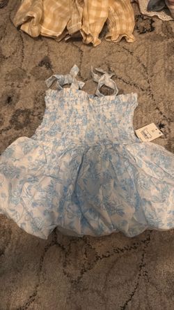 Baby Girl Floral Smocked Bubble Dress