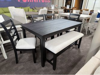 Black modern table set