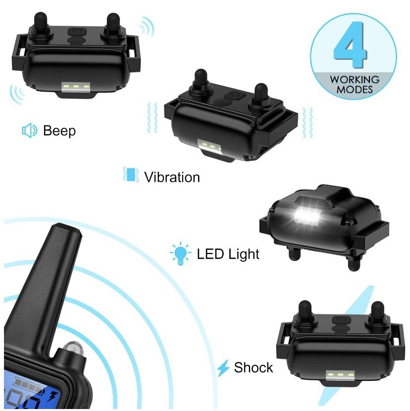 Slopehill Dog Training Collar, Waterproof Dog Shock Collar with 2600Ft