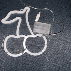 Cherry Neon Lamp LED Neon Signs Lamp USB and Battery Powered