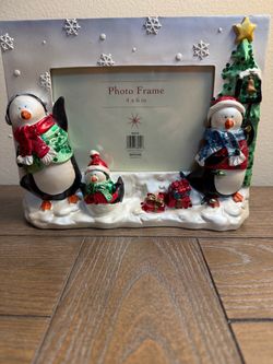 Christmas Penguin 4x6 Photo Frame