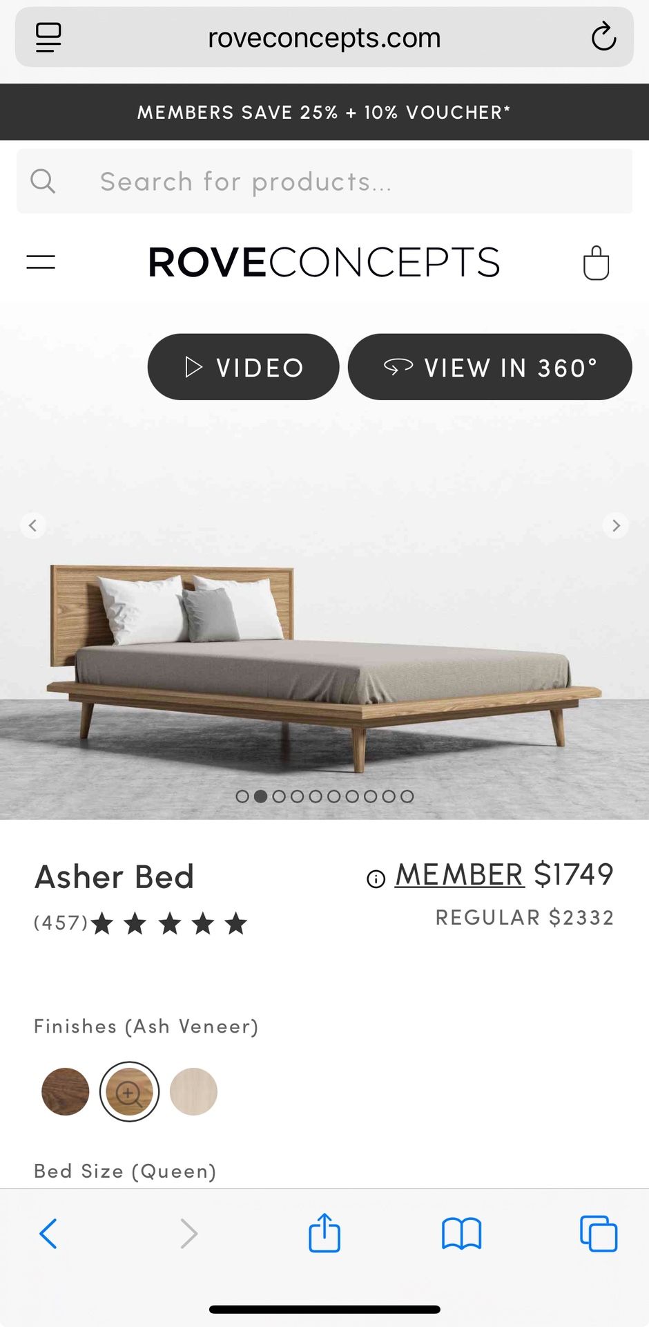 Rove Concepts Queen Asher Bed Frame