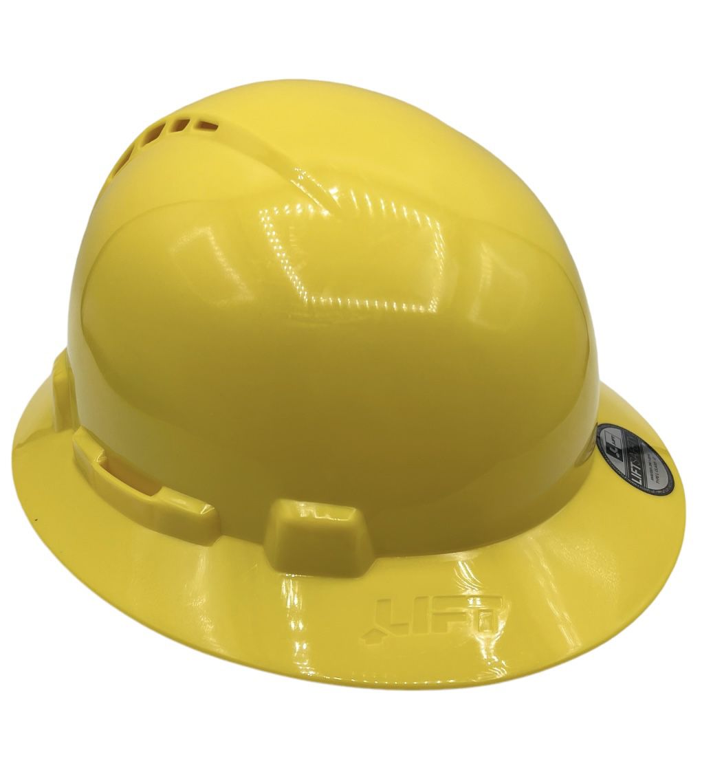 LIFT SAFETY Briggs Vented Full Brim Hard Hat Helmet Yellow HBFC-7L