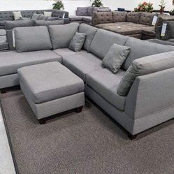 New Gray Sectional Couch Only $50 Down Payment