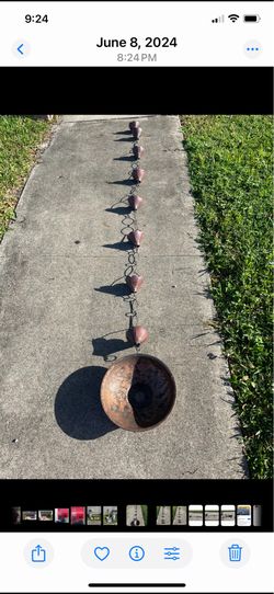 Rain chain and basin