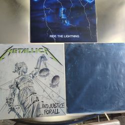 3 Rare Metallica Record Albums 