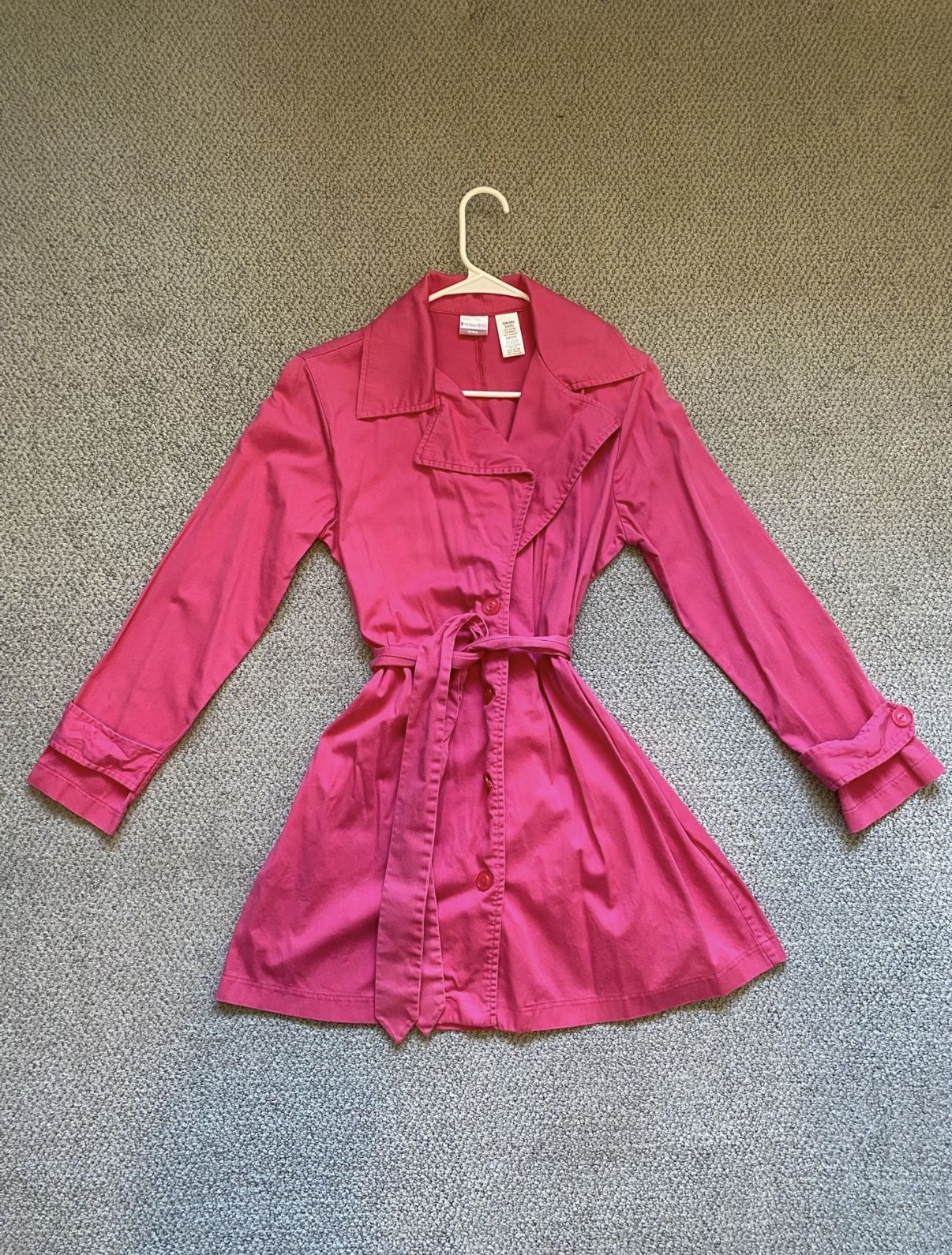 No Boundaries Pink Junior’s Trench Coat Size Small (3/5) Women’s Clothing