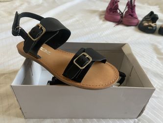 Black Leather Sandals 