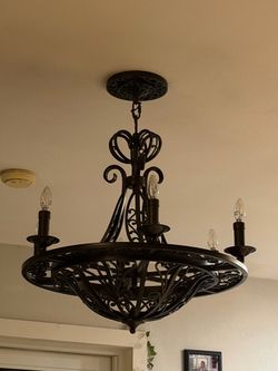 Chandalier iron black candelabra