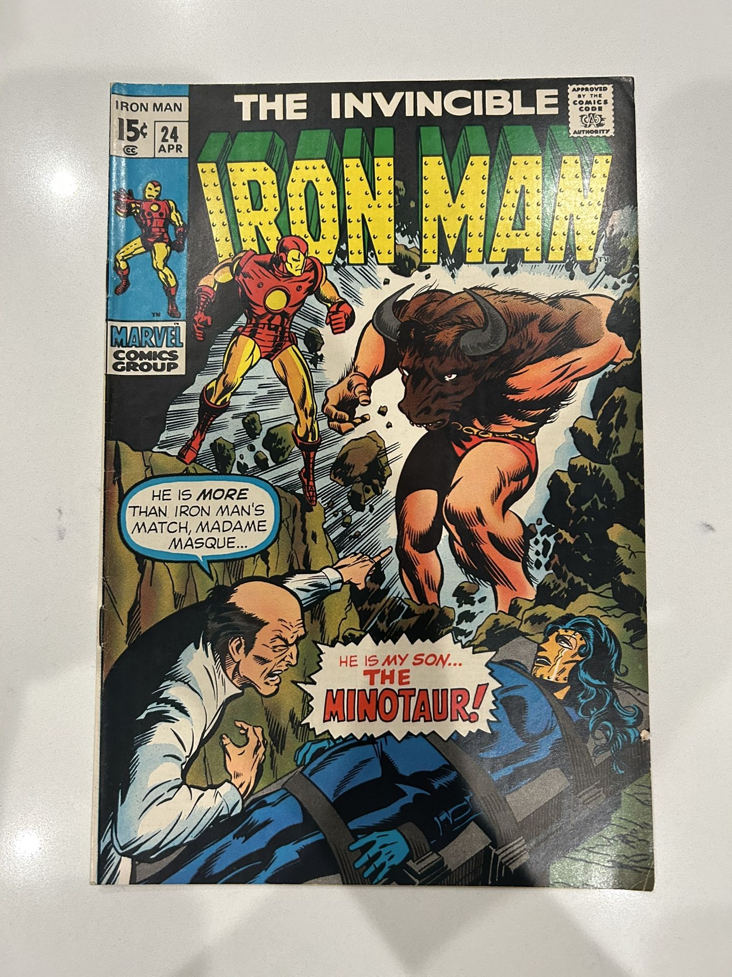 IRON MAN #24 1970 GLOSSY, FN, THE MINOTAUR,MADAME MASQUE