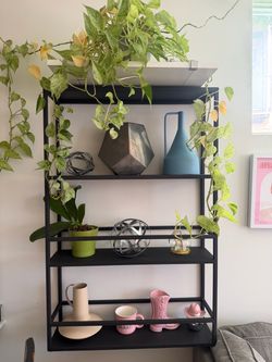 Black Heavy metal shelves 2 of them