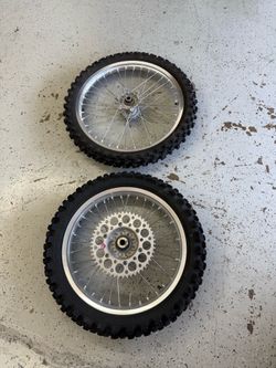 Excel rims and tires off Yamaha yz250
