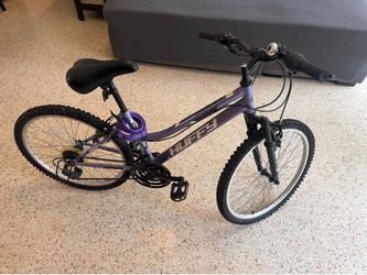 Huffy Rock Creek 24in Mountain Bike 18-Speed Front Suspension V-Brake Purple