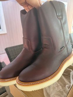 DonVito all sizes new Brown Leather Western Work Boots