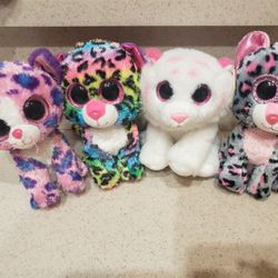 Ty Beanie Baby Set of 4 cats