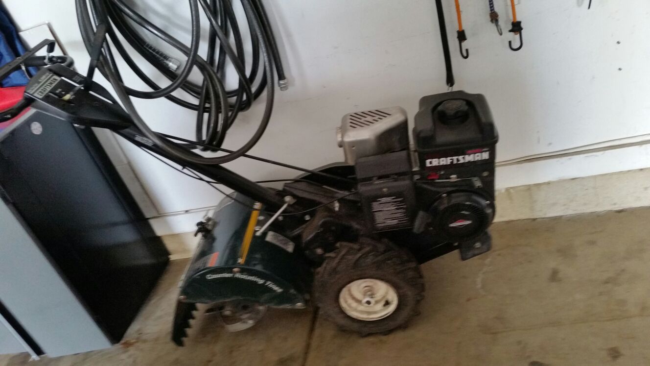 SEARoS CRAFTSMAN INTEK ROTOTILLER 6.0 HP 14" REAR TINE TILLER MINT