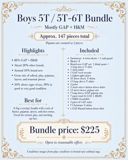 Kate Quinn Boys Bundle — Size 5T / 6T — $225