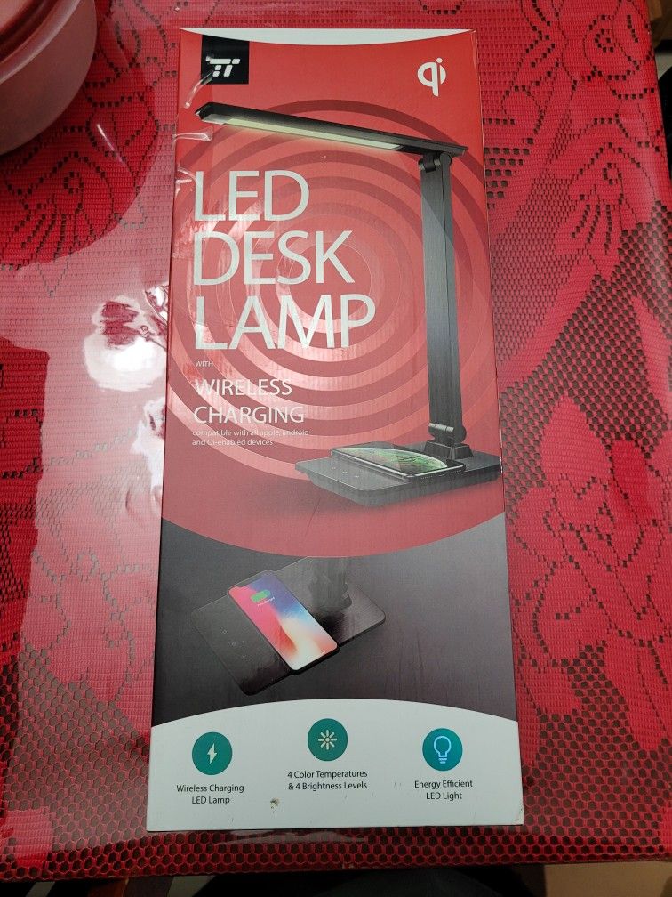 Led Desk Lamp With Wireless Charging 
