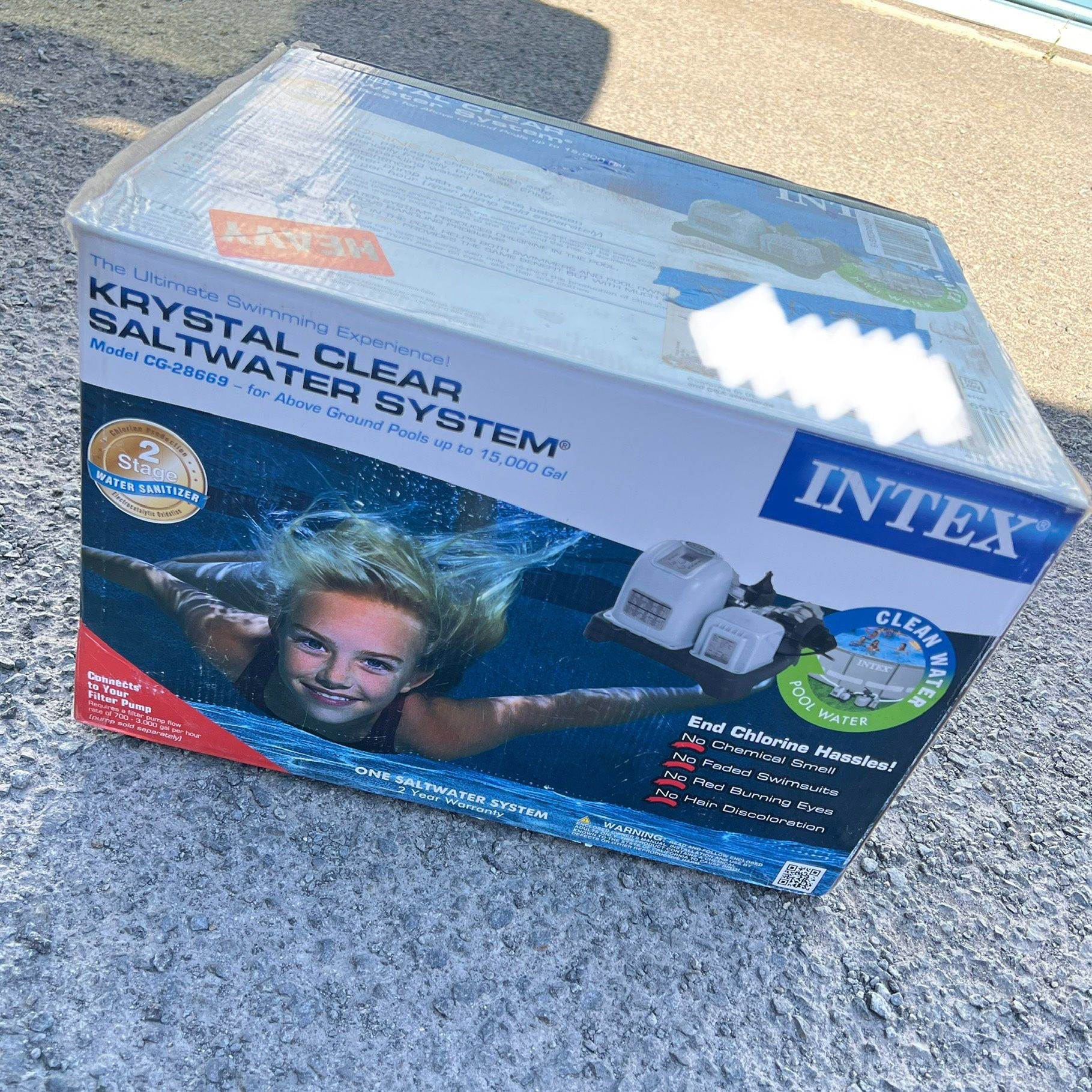 Intex Krystal Clear Saltwater System For Pool Water Filtration