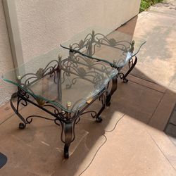 Glass end Tables 