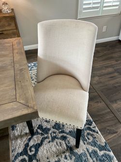 Fabric high back dining chairs