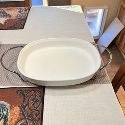 Corning Ware French White oval casserole dish