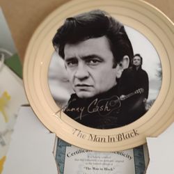 Johnny Cash  Collectable Plate. 
