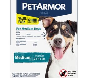 Pet Armor Flea and Tick for Medium Dogs, 23 - 44lbs.  6 Pack