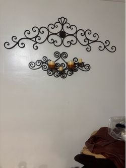 Candle holder wall art