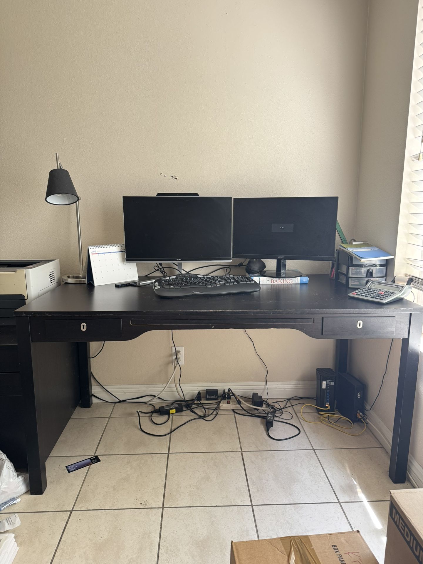 Modern Office Set - Desk, Cabinet, File Cabinet & Chair