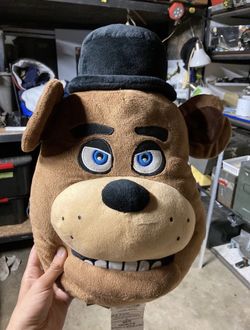 Giant Freddy Fazbear Plush Head Pillow FNAF 12” (16” With His Hat)