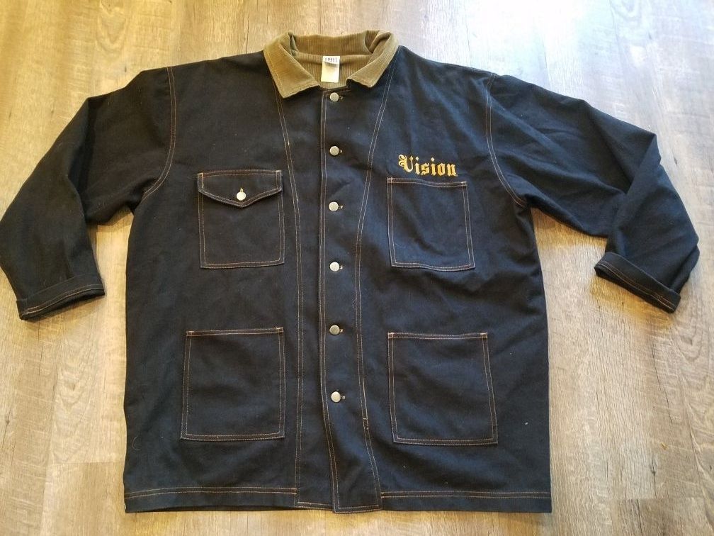 OG RARE CLASSIC VINTAGE 90's Vision Street Wear made in USA jean jacket sb dunks