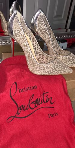 Gold Christian Louboutin heels