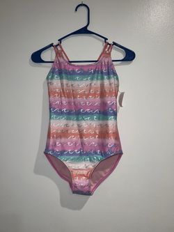 NWOT Girl’s Sz 10-12 Swimsuit Mermaid Waves 1pc Ap7 Pink Cat N Jack NEW Bathing Suit